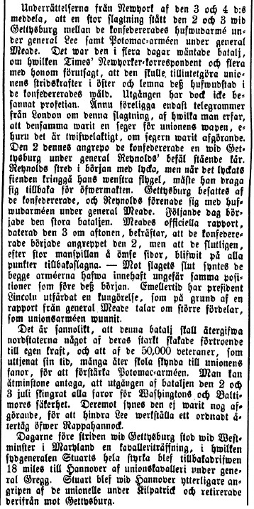 Tidning för Wenersborgs Stad och Län den 21 juli 1863.
