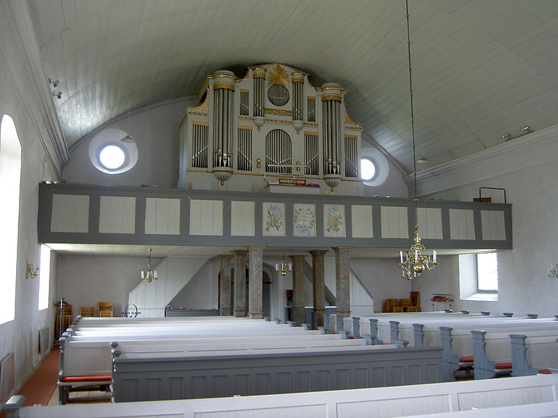 Orgeln i Tjärstads kyrka. Foto: Ulf Klingström.